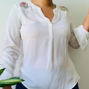 White blouse with embroidery